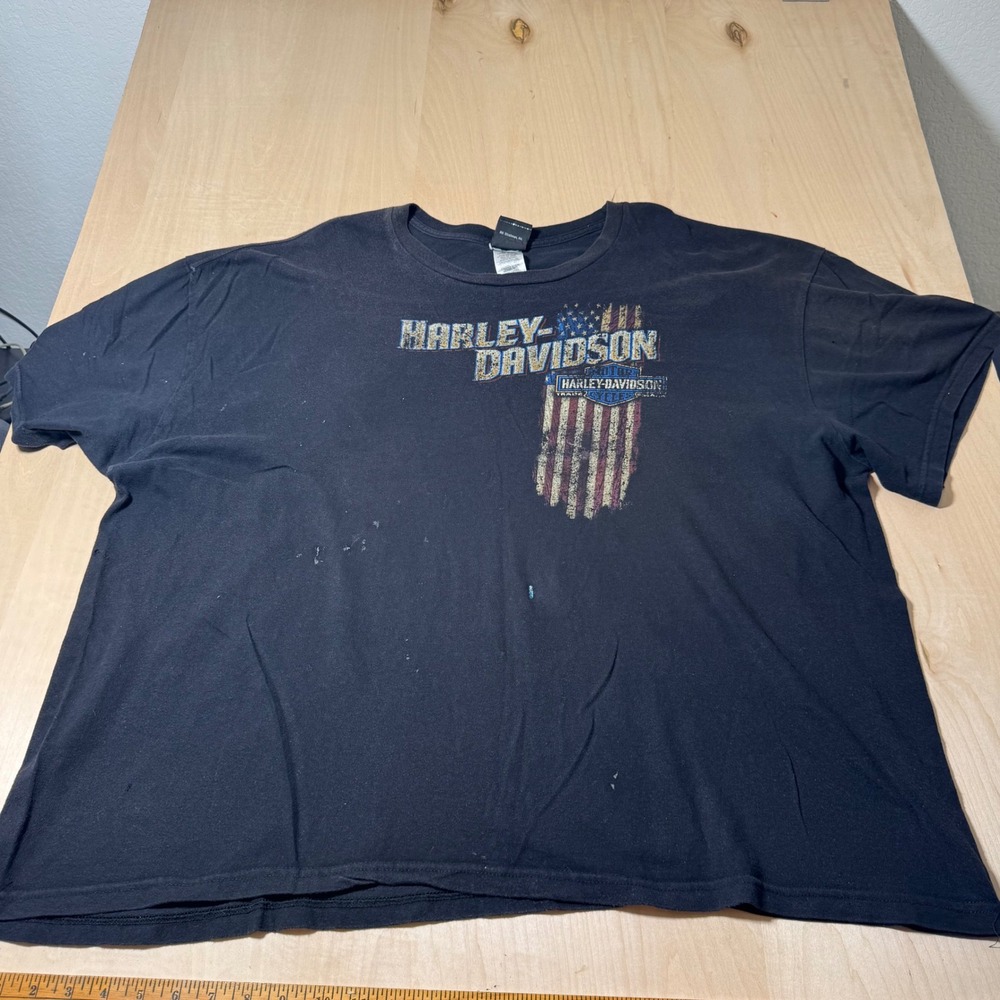 Y2K‎ Harley Davidson T Shirt 3XL Mens Black Corpus Christi Texas Pin Up